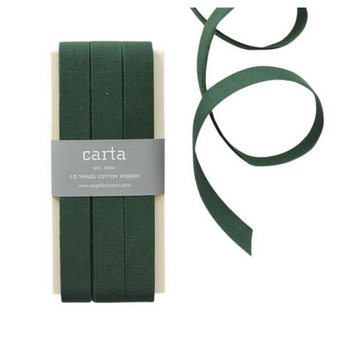 Studio Carta Tight Weave Cotton Ribbon - Cypress