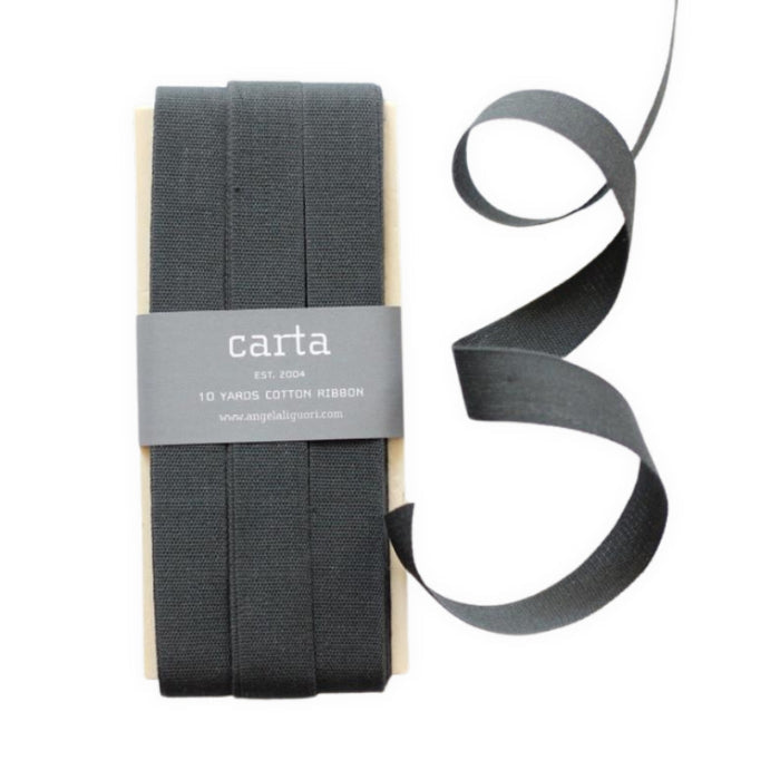 Studio Carta Tight Weave Cotton Ribbon - Iron