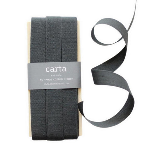 Studio Carta Tight Weave Cotton Ribbon - Iron