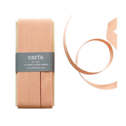 Studio Carta Tight Weave Cotton Ribbon - Peach