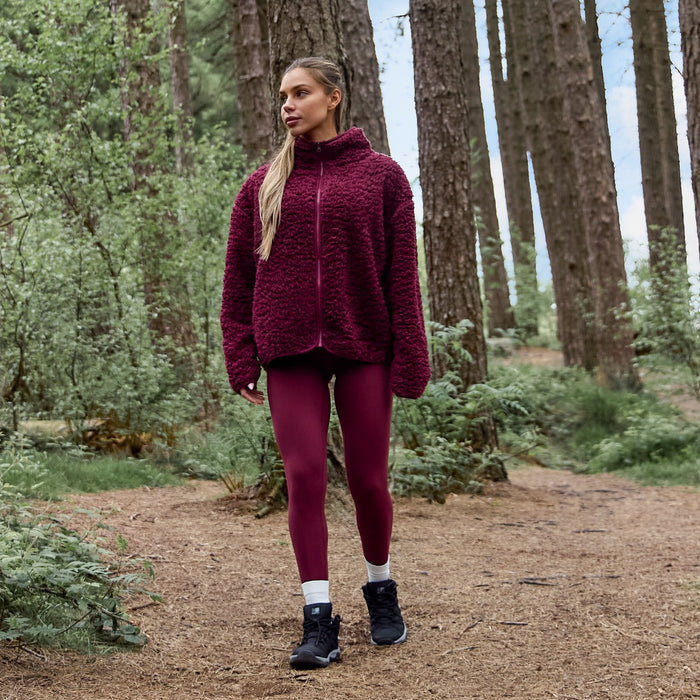 Teddy Full Zip Fleece - Maroon 🇬🇧