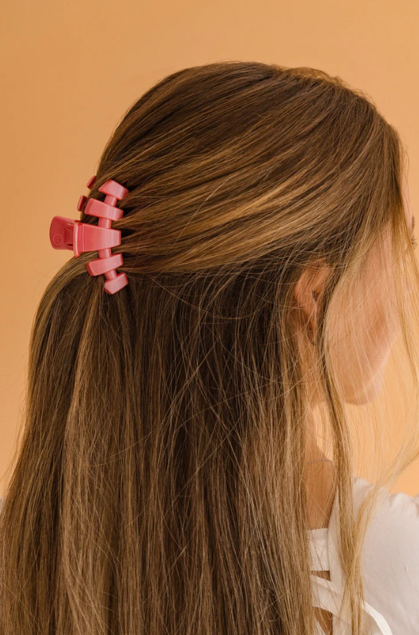 Teleties Classic Clip Small - Calming Coral Hair Accessories in at Wrapsody