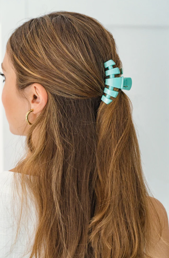 Teleties Classic Clip Small - Totally Turquoise Hair Accessories in at Wrapsody