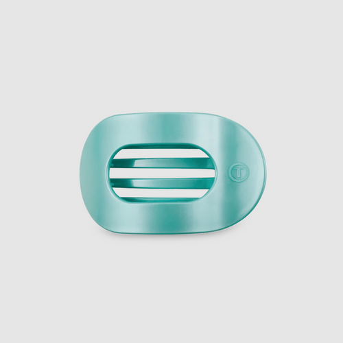 Teleties Flat Clip Round Small - Totally Turquoise Hair Accessories in at Wrapsody