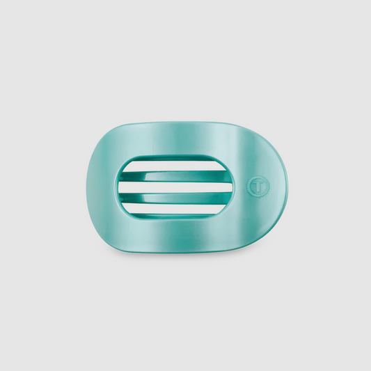 Teleties Flat Clip Round Small - Totally Turquoise Hair Accessories in at Wrapsody