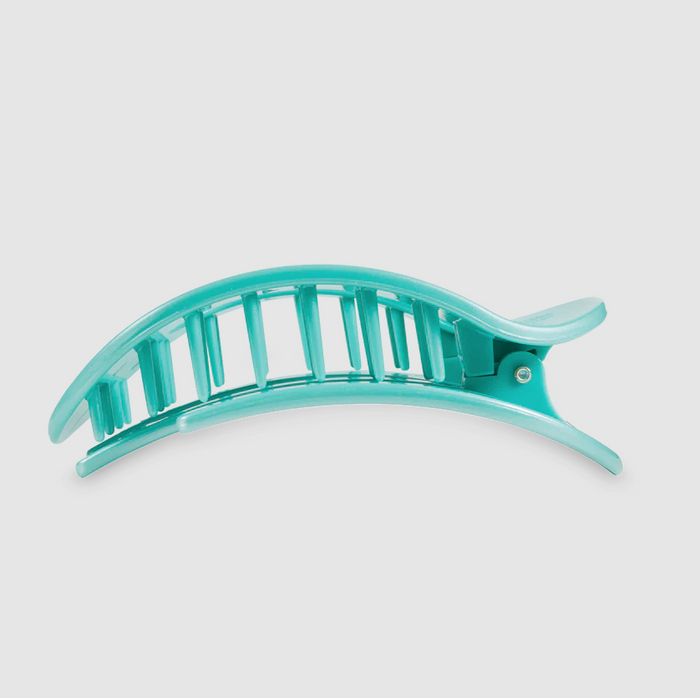 Teleties Flat Clip Round Small - Totally Turquoise Hair Accessories in at Wrapsody