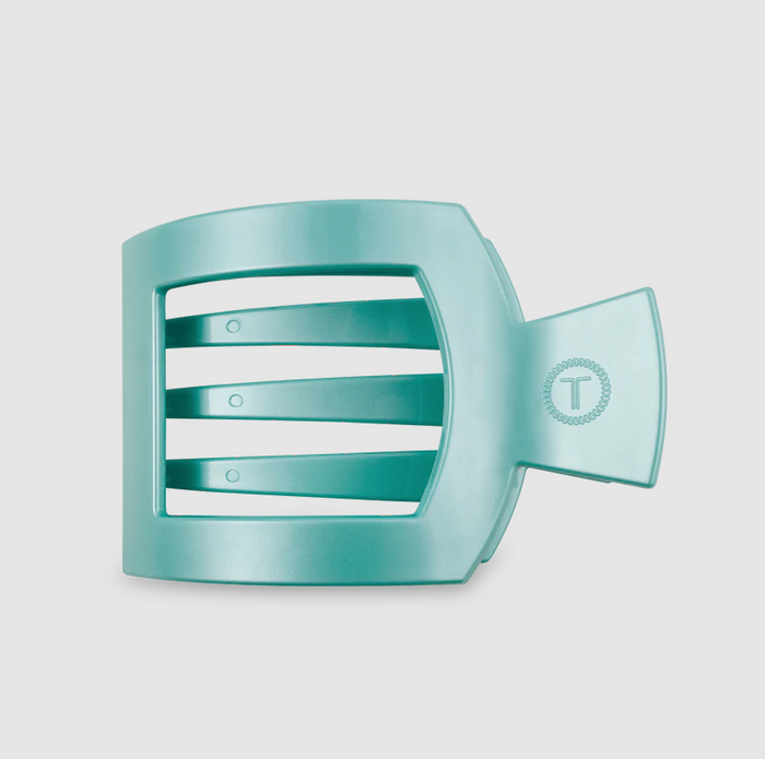 Teleties Flat Clip Square Large - Totally Turquoise Hair Accessories in at Wrapsody