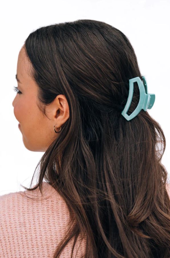 Teleties Open Clip Small - Totally Turquoise Hair Accessories in at Wrapsody