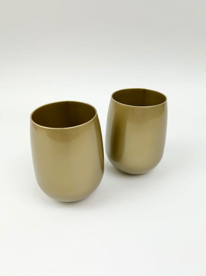 Unbreakable Wine Glass Gold Drinkware in at Wrapsody