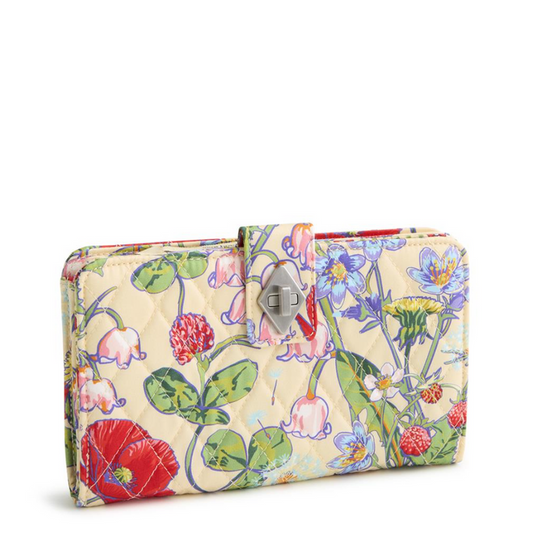 Vera Bradley All the Pretty Wildflowers Turnlock Wallet Wallets in at Wrapsody