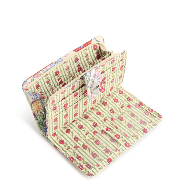 Vera Bradley All the Pretty Wildflowers Turnlock Wallet Wallets in at Wrapsody