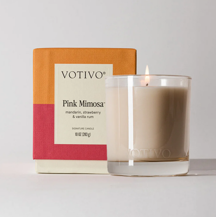 Votivo 10oz Candle Pink Mimosa Candles in at Wrapsody