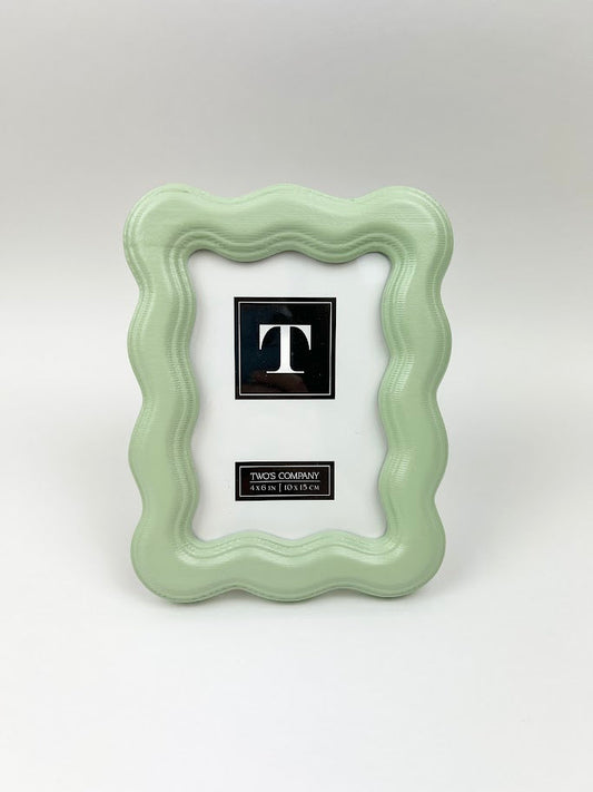 Wavy Green Frame 4x6 Picture Frames in at Wrapsody