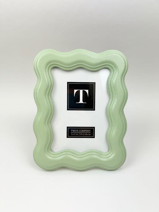 Wavy Green Frame 5x7 Picture Frames in at Wrapsody