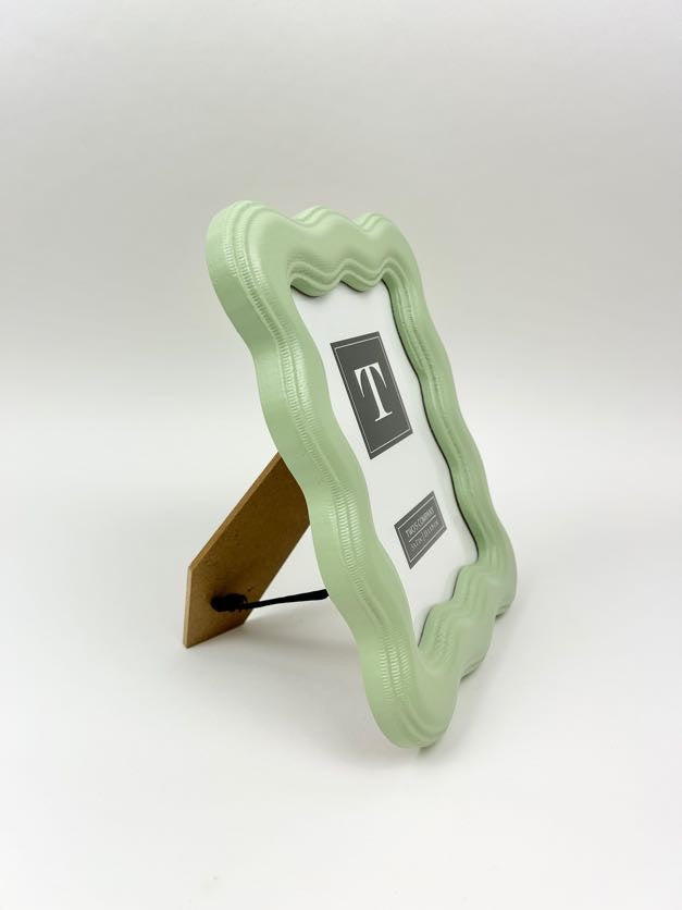 Wavy Green Frame 5x7 Picture Frames in at Wrapsody