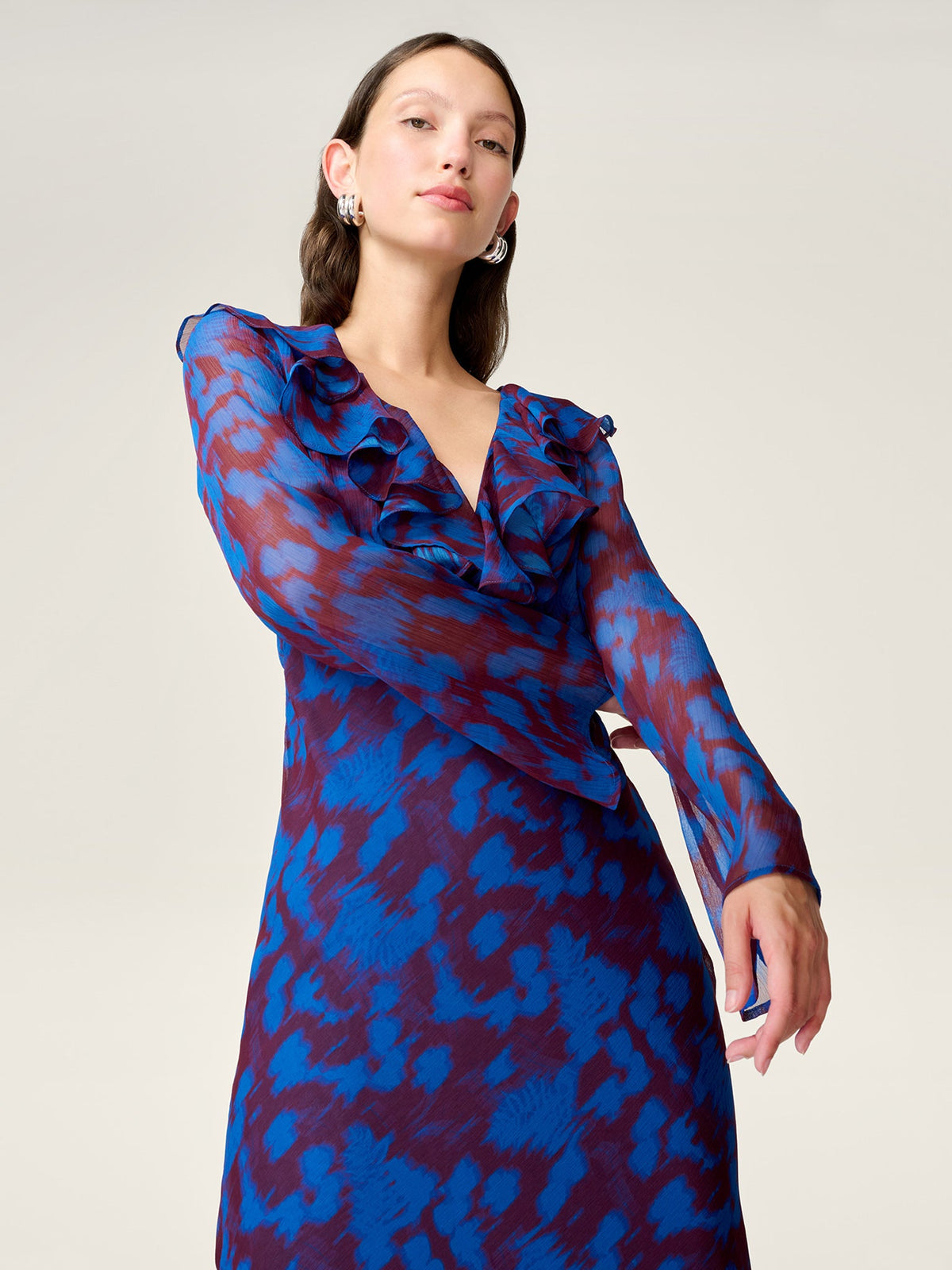 Yvette Dress in Wild Fern Print