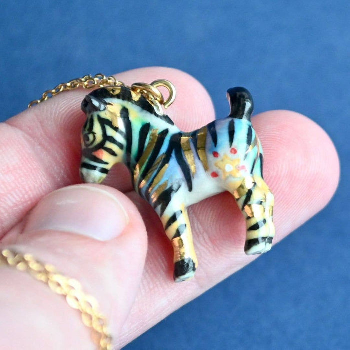 Zebra Porcelain Necklace - Camp Hallow